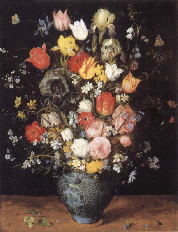 Jan Brueghel The Elder Flower in a blue vase Germany oil painting art